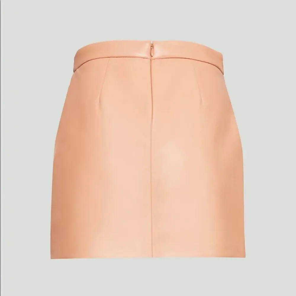 NWT Aritzia Wilfred Tempest / Patio Vegan Leather Mini Skirt - Picture 6 of 9